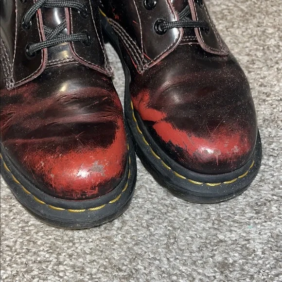 Dr. Martens Black and Red Boots - Picture 6 of 8